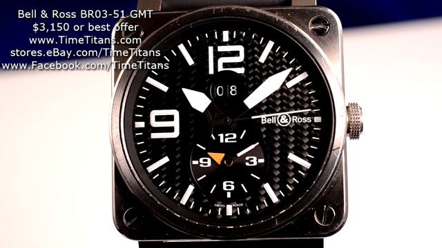 Bell & Ross Instrument BR03-51 GMT Titanium GMT Big Date Carbon Fiber