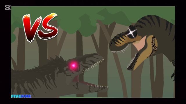 JWD Giganotosaurus vs JWR T-Rex Animation (stick nodes)
