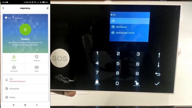 Configuração da central de alarme inteligente | Wi-Fi | GSM | Alexa