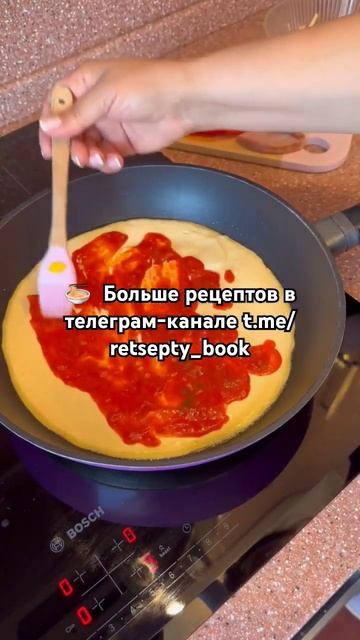 Пицца на сковороде за 5 минут 🍕   #рецепт #рецепты #пицца