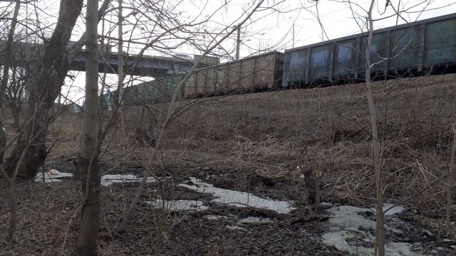 Электровоз 3ЭС5К-898 с грузовым поездом