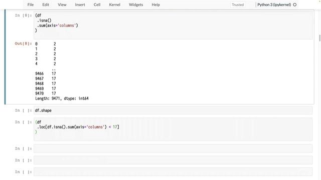 061. Checking for Missing Values and Shape in Pandas