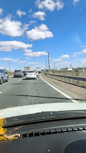 Огромная пробка на объездной от Сакмарской тэц