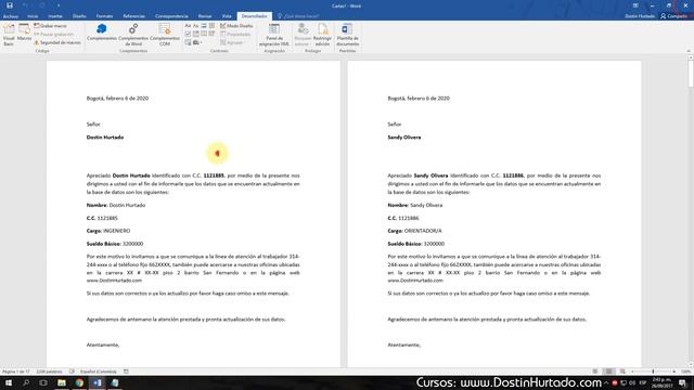 Curso Word - Capitulo 11, Guardar páginas en documentos individuales (Separar Correspondencia)