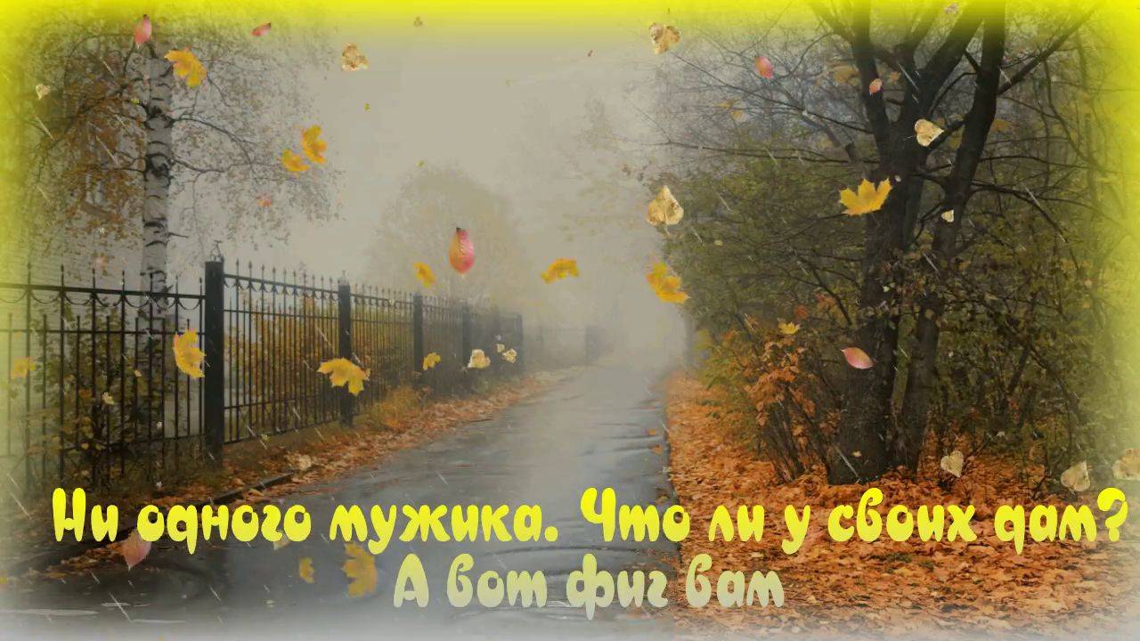 Дождь осенний (в клипе к юмору влечение). Песня с 39-й секунды
