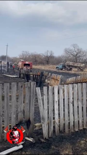 Дворовые постройки загорелись от пала в селе Сергеевка