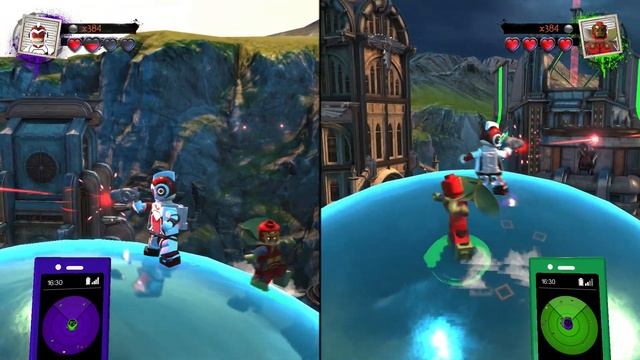 Adam Strange vs. Mister Miracle on Metropolis in Lego DC Super Villains