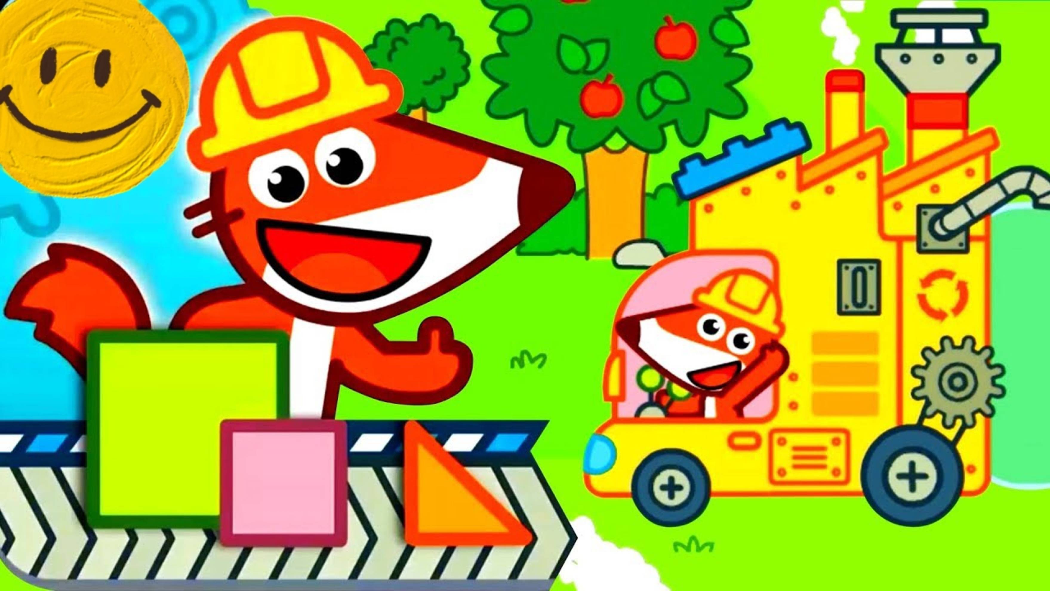 Fox Factory. Новая игра для ума! Фабрика блоков в волшебном грузовичке Лиса!