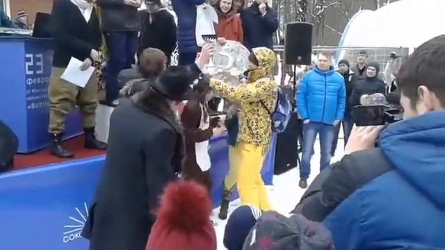 мы с женой на батл сани. Москва 2016г
