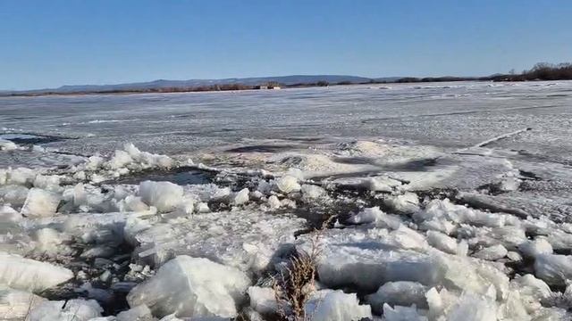 река Пальвенская, лед тронулся товарищи. 29 Апреля 2025год.