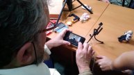 Режиссер «Союзмультфильма» Константин Голубков демонстрирует снятый в ходе его мастер-класса ролик.