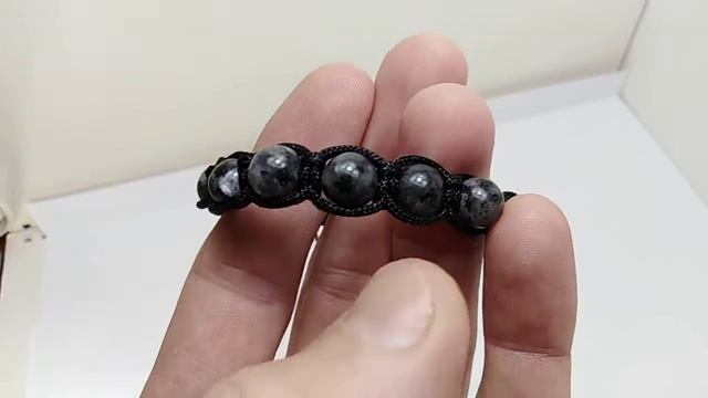 Браслет Шамбала из натурального камня Лабрадор