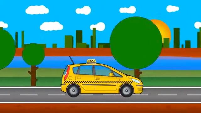 Мультик про машинки Виды транспорта Машинки ТАКСИ Видео для детей