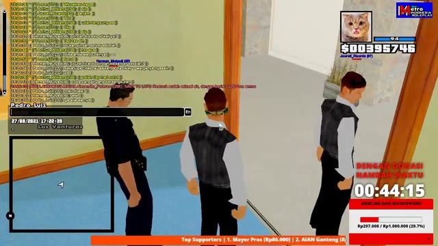 [DONATHON] LIVE METRO INDONESIA ROLEPLAY - PEDRO MEMANTAU BOCAH KEIZER GTA SA SAMP INDONESIA