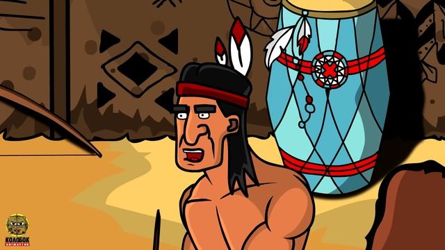 Анекдоты. Вождь Индейцев и Бычье Имя. Мультанекдот