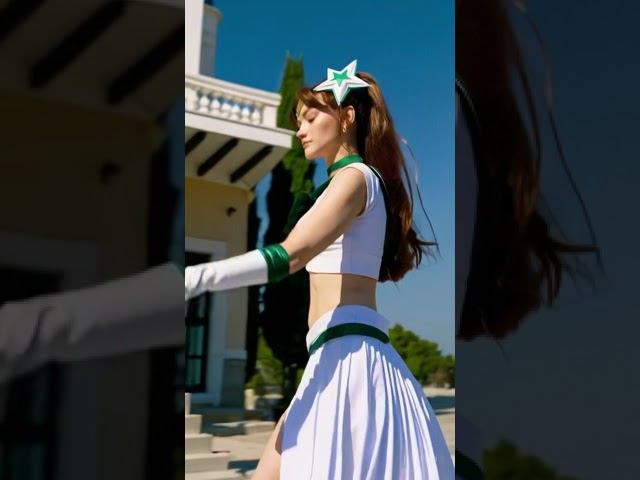 “Magical Warrior Pose | Confident Cosplay Walk”