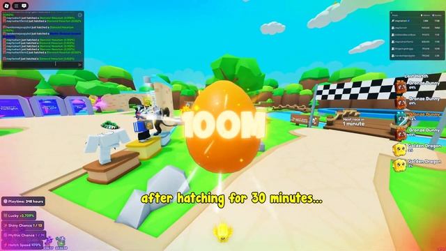 I Used 6 Accounts To Hatch 100M Egg In Bubble Gum Simulator INFINITY!