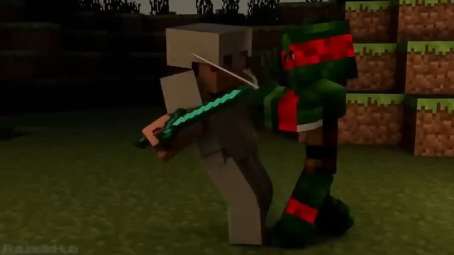 "Черепашки Ниндзя в Майнкрафте"  Minecraft Анимация на Русском!