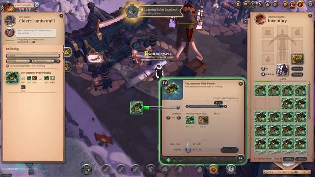 Refining Wood 4.1 Adept Wood Planer 0 TO 100 Albion Online