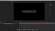 Зеркальная текстовая анимация в After Effects. Эффект отражения текста.