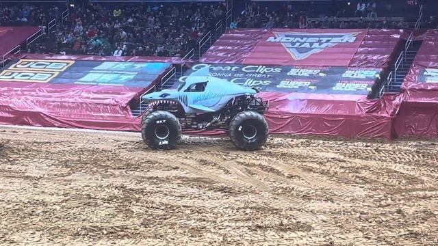 Megalodon Stalls… Then Does Sick Wheelie (2024 DC Monster Jam)