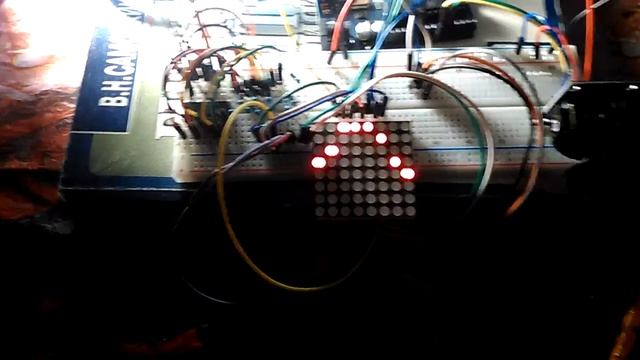 Arduino ledmatrix: анимация функции sin
