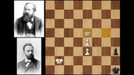 13-я партия Чигорин - Стейниц, матч на первенство мира 1889 года, Гавана. (1-0)