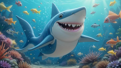 Детские песенки. Песенка про акулу для детей. Музыкальное видео для детей