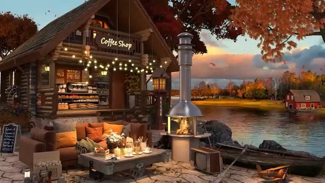 Smooth Fall Jazz Music - Coffee Shop