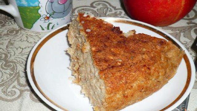 Овсяная запеканка с яблоками