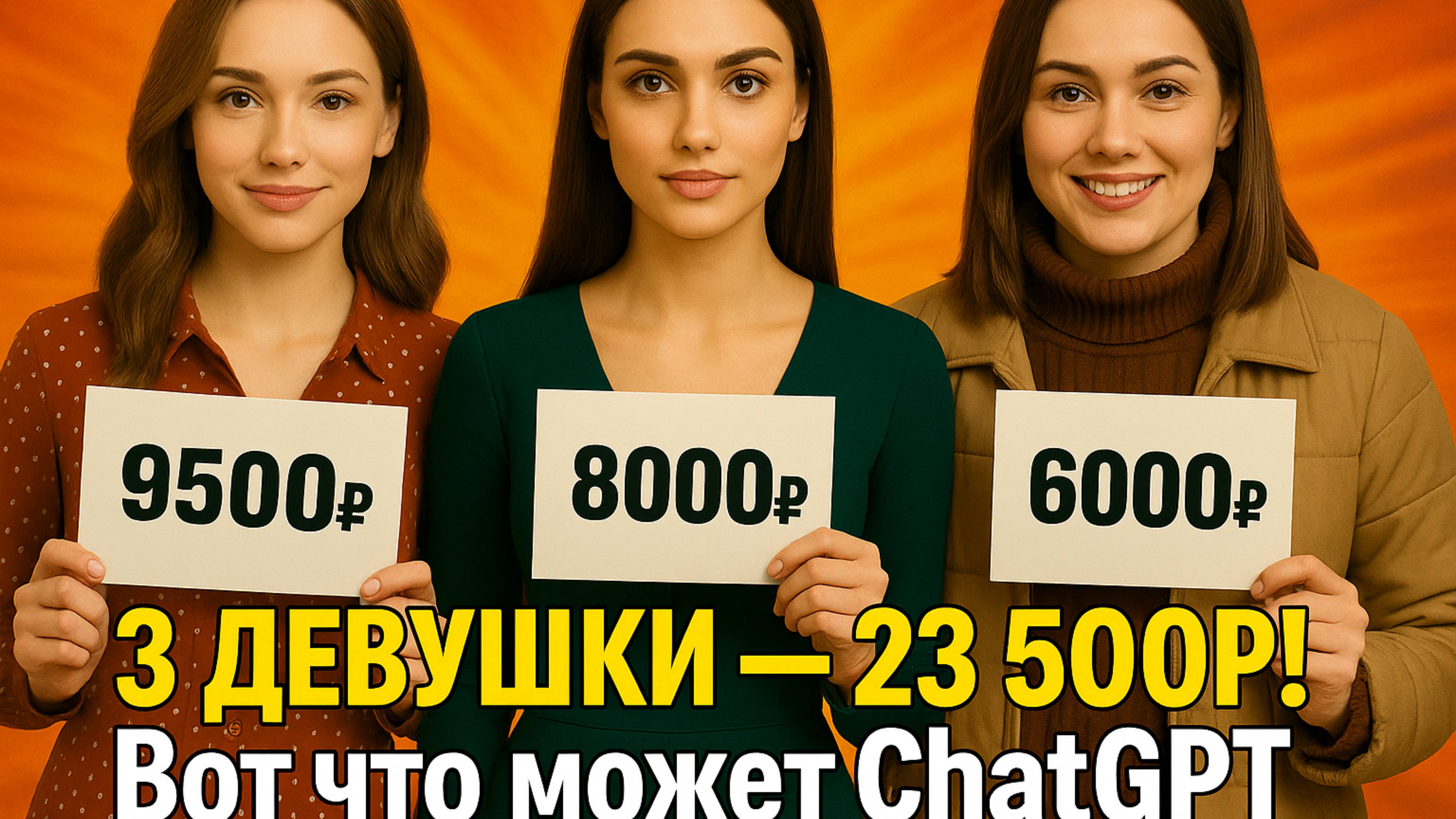 3 девушки - 23 500₽ за 4 дня! Без опыта! Вот что может ChatGPT!