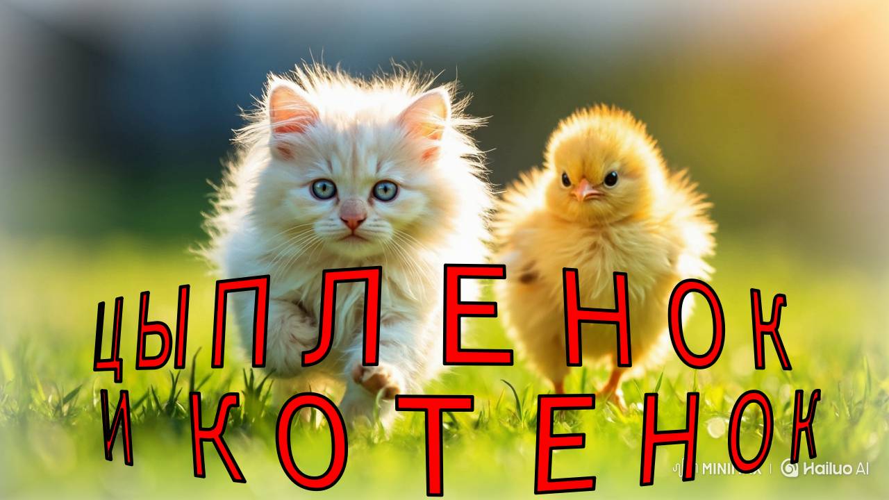 ЦЫПЛЕНОК И КОТЕНОК. ДЛЯ МАЛЫШЕЙ.