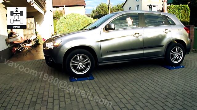 Mitsubishi ASX - 2WD против 4WD - тест системы контроля тяги на роликах - RVR Outlander Sport