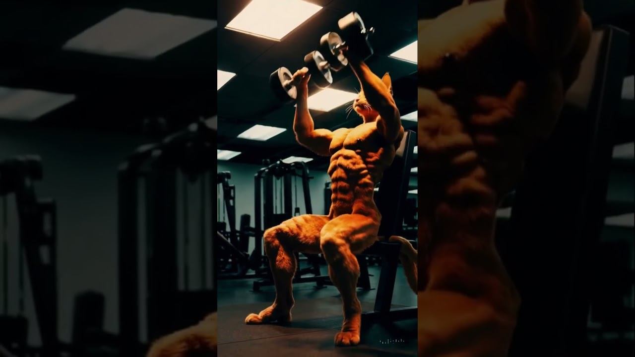 Кот-бодибилдер. Качаемся как чемпионы