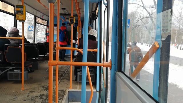Поездка на трамвайчике БКМ-60102 борт.№036, маршрут 11