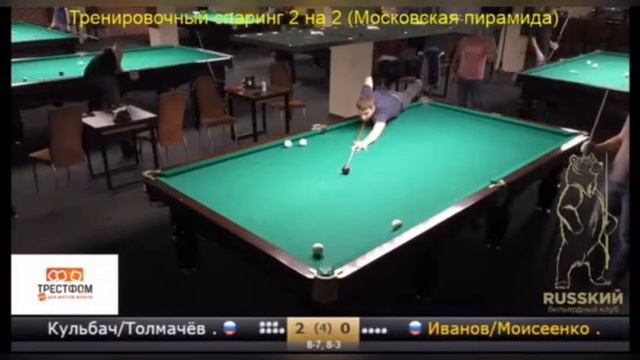 Нарезка ударов из парного матча Кульбач М/Толмачёв Л. - Иванов А./Моисеенко А.