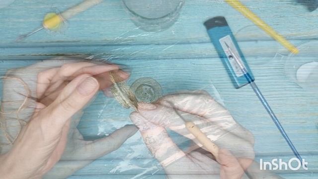 Миниатюра для ватной игрушки - соломенная шляпка