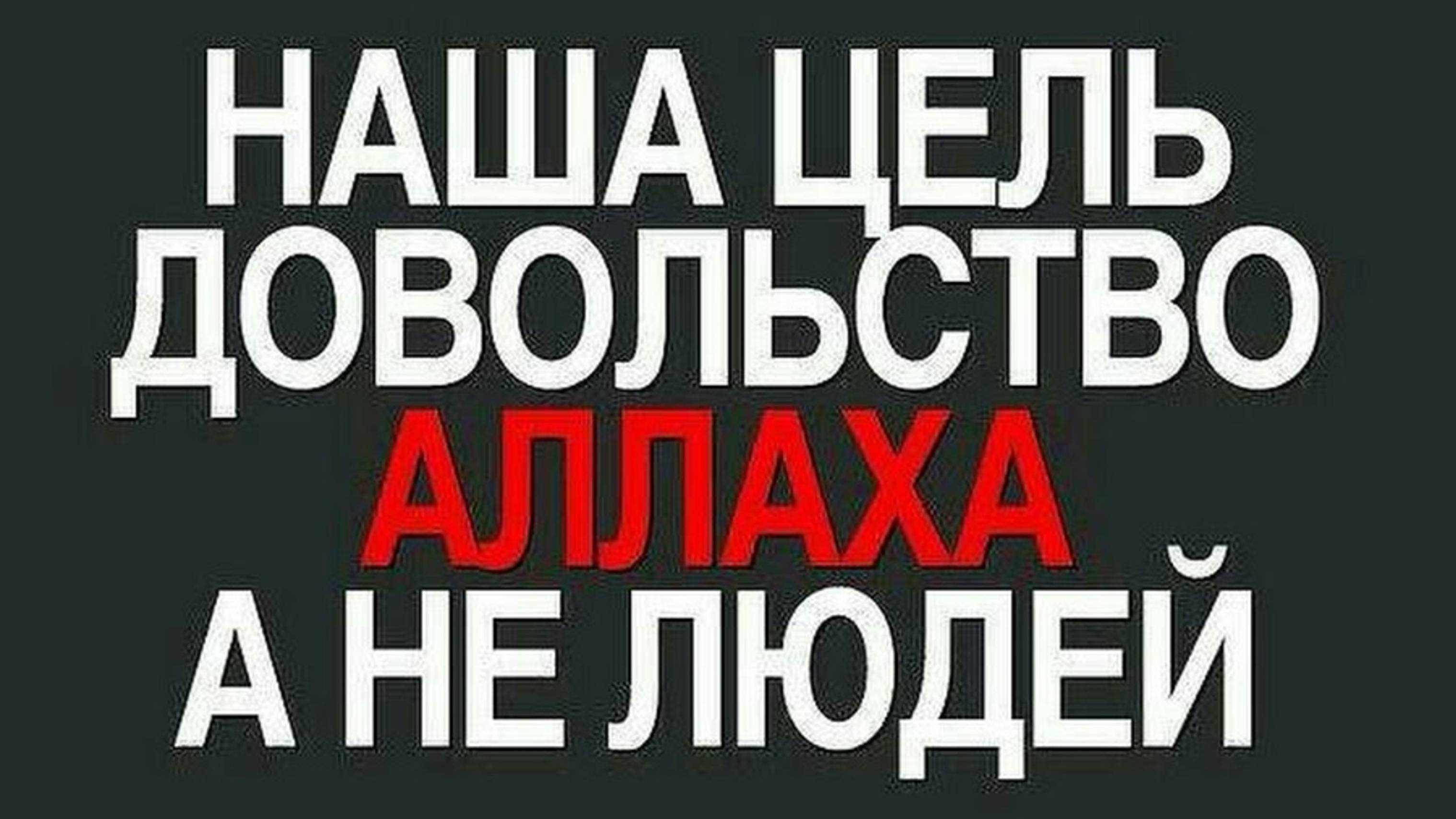 Стремитесь к довольству Всевышнего Аллаха !