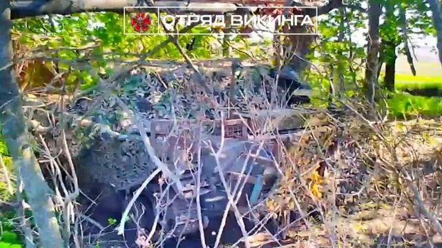 Эпичное уничтожение замаскированной вражеской БМП-2 на Запорожском направлении.