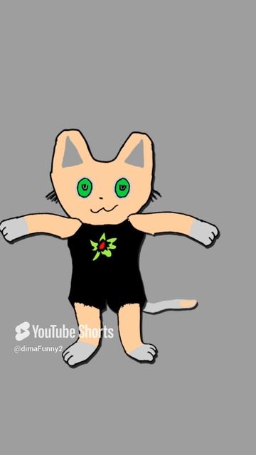 танец под рукой #animation #art #popular #cat #shorts #dance
