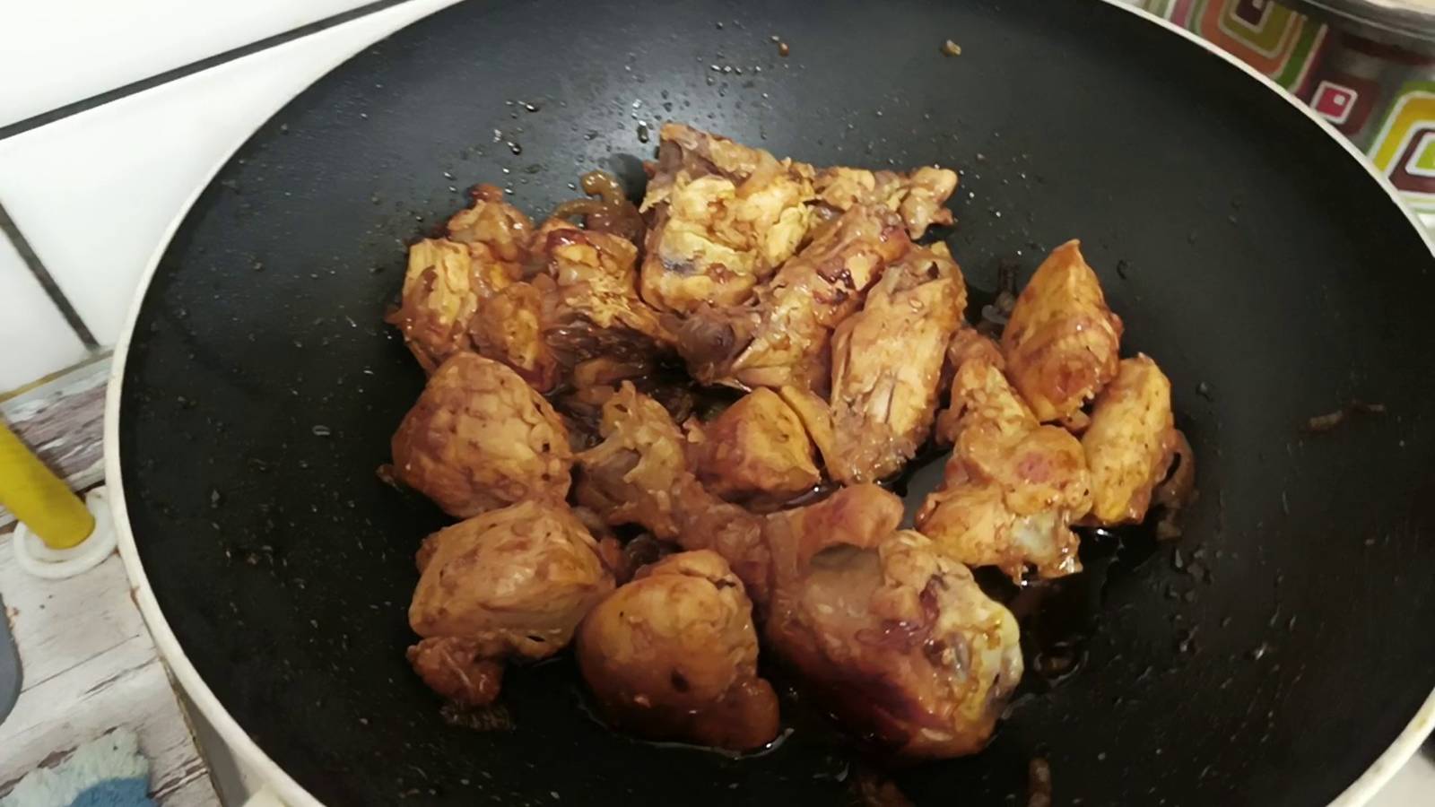 На ужин булгур и курица тушенная