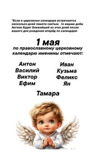 Именины сегодня 1 мая #врек #вленту #популярное #праздник #празднуетпланета #именины #май
