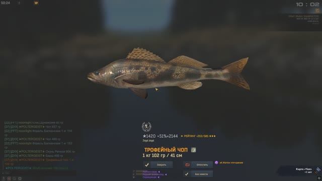 Fisher Online. БОЛГАРИЯ, ЧОП ТРОФЕЙНОЕ МЕСТО.