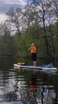 Битюг на сапборде в половодье. Бродовое - Кушлев. 13.04.24 #сапборд #sup #сапсерфинг