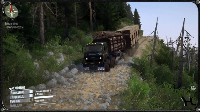 Трактор ХТЗ Т-150 Автопоезда в России Карта «ВАХ 10» версия 1.2 для #Spintires: #MudRunner