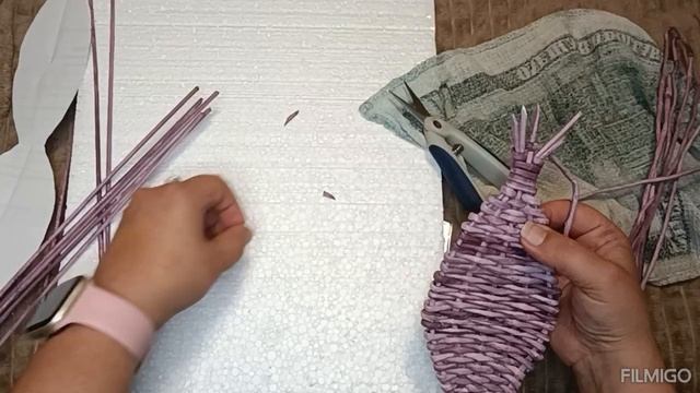 бантик для сумки. реанимация трубочек