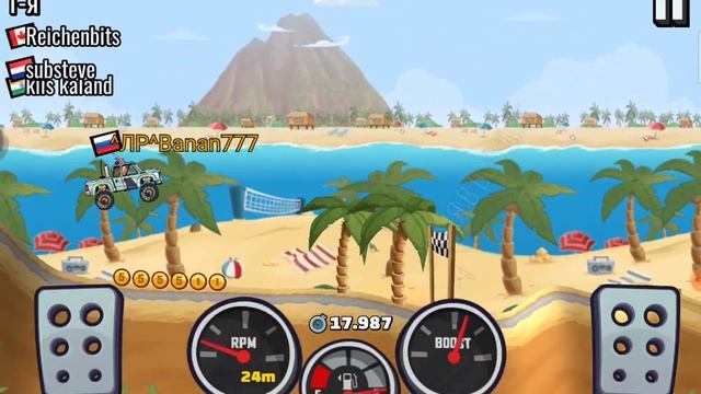 Hill Climb Racing 2. Прохожу трассу "Пляжный кубок".