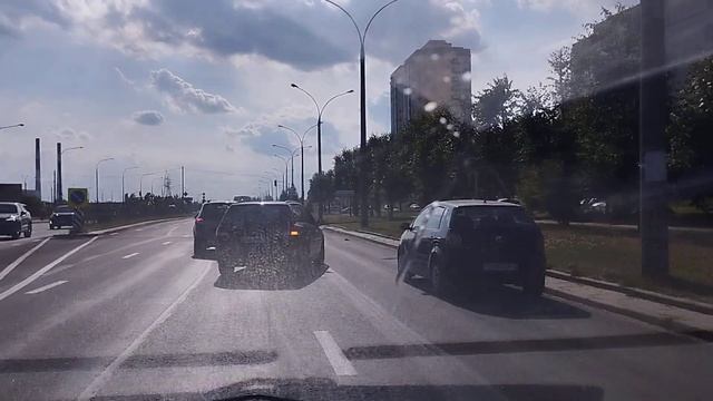 Минск вечерний.Улицы Сухарево выезд на кольцо.24.07.24 г.