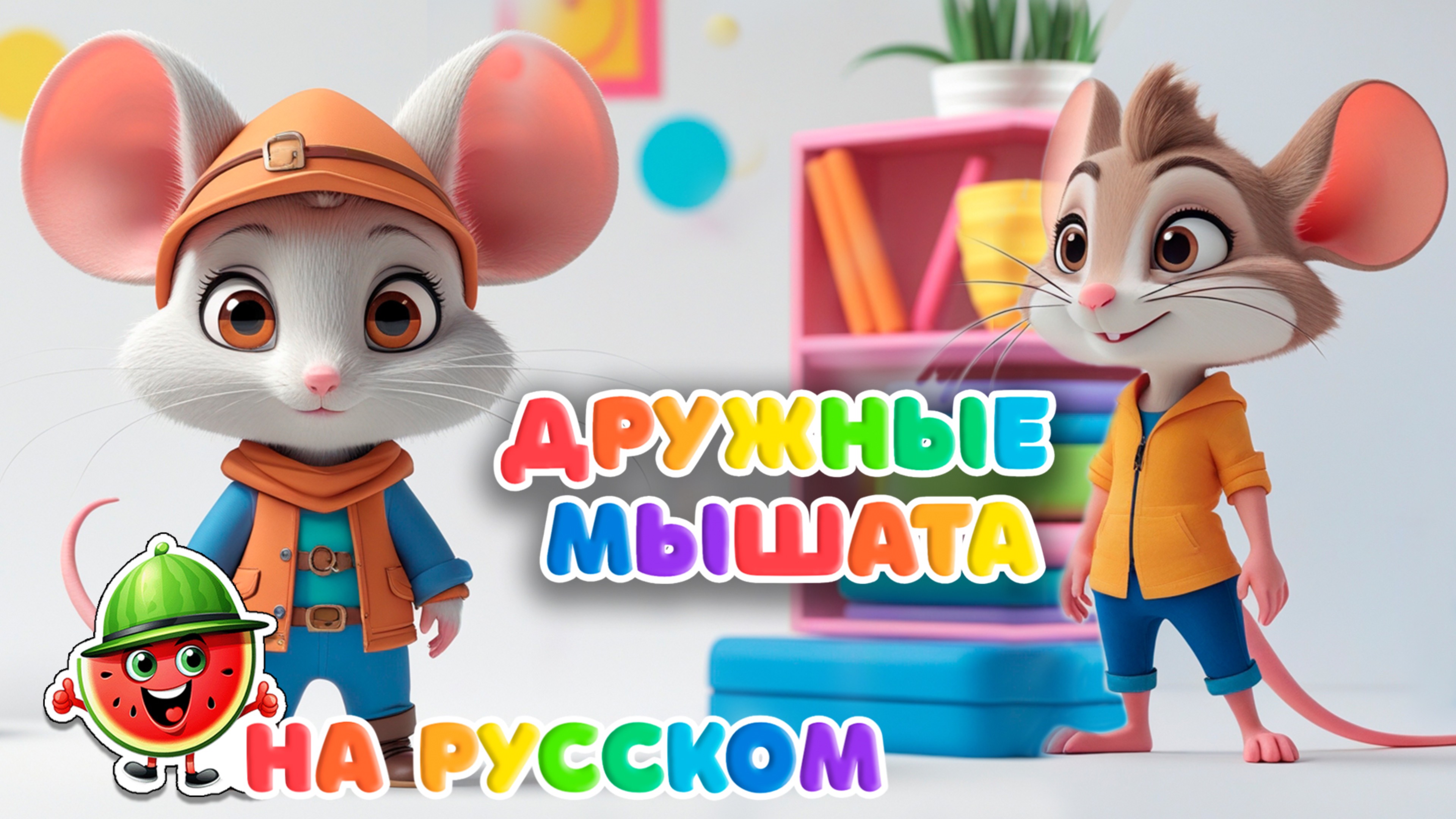 «Дружные мышата 🐭🎵 | Весёлая песенка-мультик для малышей! Учимся дружить и танцевать!»