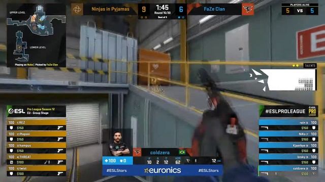 NIKO vs REZ | Nip vs FaZe - ESL Pro League Season 12- NUKE map2 - HIGHLIGHTS - xnd CSGO